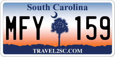 SC license plate MFY159
