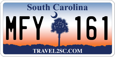 SC license plate MFY161