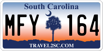 SC license plate MFY164