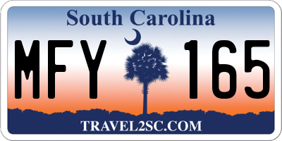 SC license plate MFY165