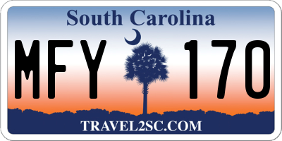 SC license plate MFY170