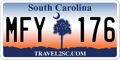 SC license plate MFY176