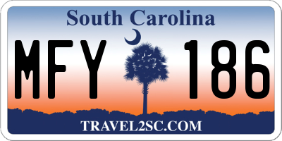 SC license plate MFY186