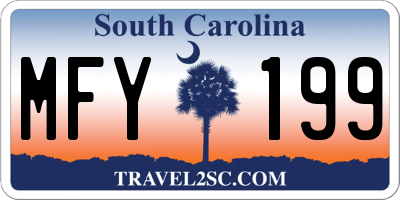 SC license plate MFY199