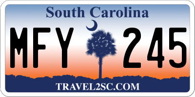 SC license plate MFY245
