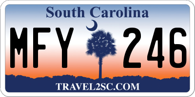SC license plate MFY246