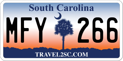 SC license plate MFY266