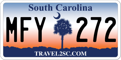 SC license plate MFY272