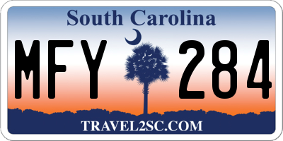 SC license plate MFY284