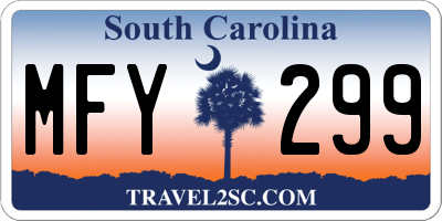 SC license plate MFY299