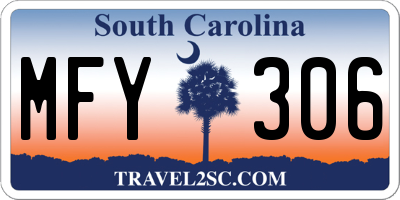SC license plate MFY306