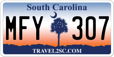 SC license plate MFY307