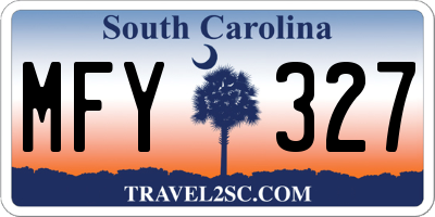 SC license plate MFY327