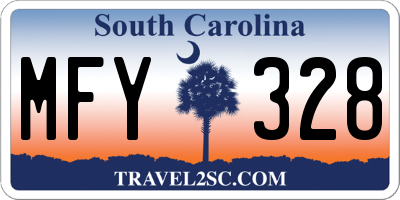 SC license plate MFY328