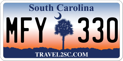 SC license plate MFY330