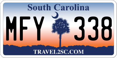 SC license plate MFY338