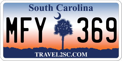 SC license plate MFY369