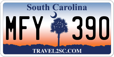 SC license plate MFY390