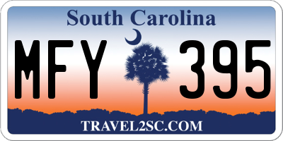 SC license plate MFY395