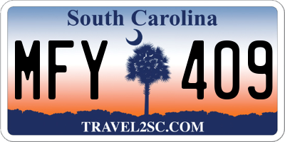 SC license plate MFY409