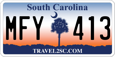 SC license plate MFY413
