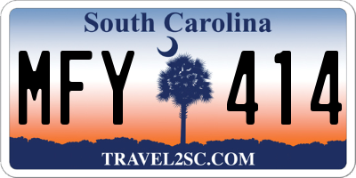 SC license plate MFY414