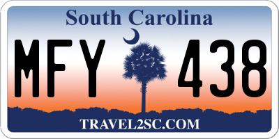 SC license plate MFY438