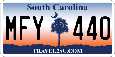 SC license plate MFY440