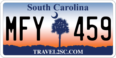 SC license plate MFY459