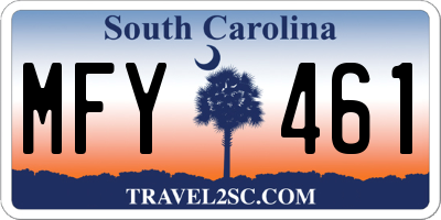 SC license plate MFY461
