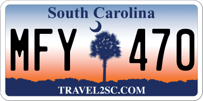 SC license plate MFY470