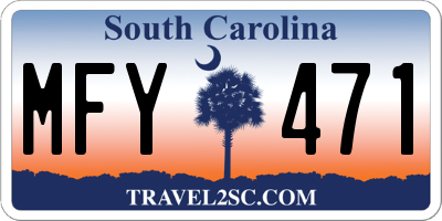 SC license plate MFY471