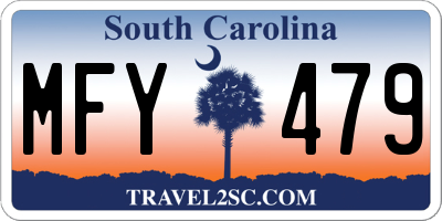 SC license plate MFY479