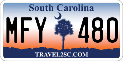 SC license plate MFY480