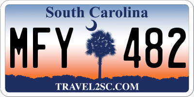 SC license plate MFY482