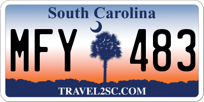 SC license plate MFY483