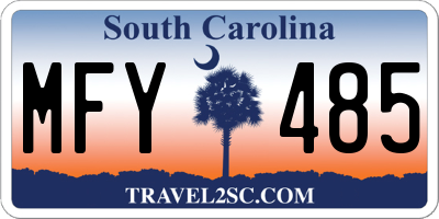 SC license plate MFY485