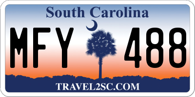 SC license plate MFY488