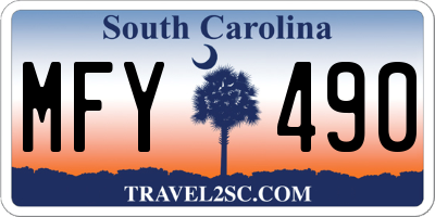 SC license plate MFY490