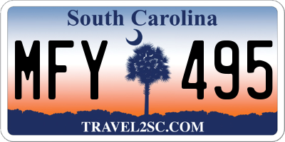 SC license plate MFY495