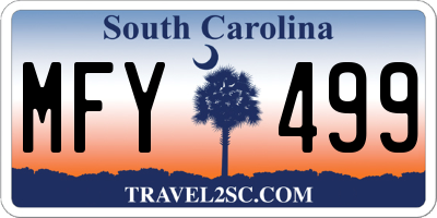 SC license plate MFY499