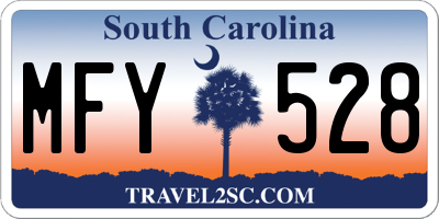 SC license plate MFY528