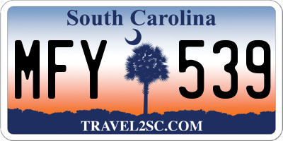 SC license plate MFY539