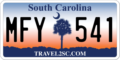 SC license plate MFY541
