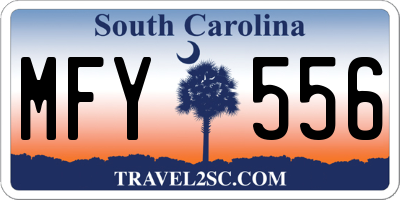 SC license plate MFY556