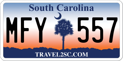 SC license plate MFY557