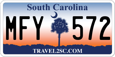 SC license plate MFY572