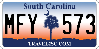 SC license plate MFY573