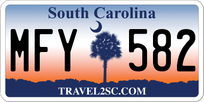 SC license plate MFY582