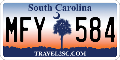 SC license plate MFY584